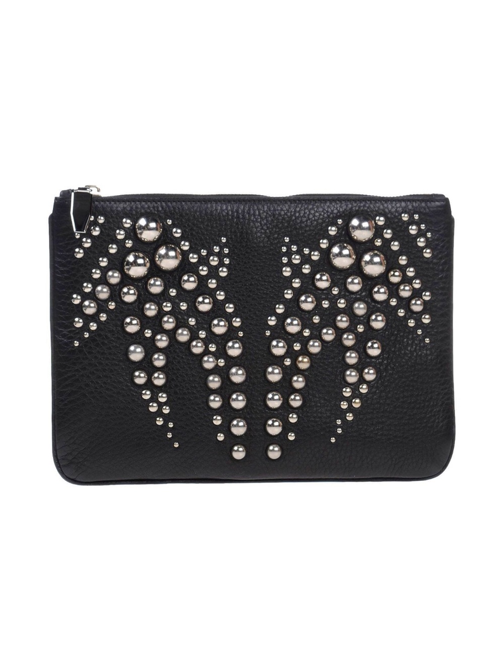 Alexander wang black leather studded clutch